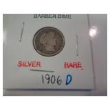 1906D SILVER BARBER DIME 1906D SILVER BARBER DIME