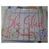 METAL SIGN - 12'X16'- SHE SHED METAL SIGN - 12'X16'- SHE SHED