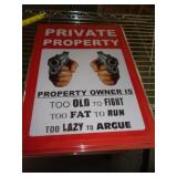 12X17 METAL SIGN - PRIVATE PROPERTY