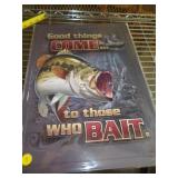 12X17 METAL SIGN - BASS