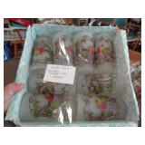 SET OF 8 COURIER & IVES GLASSES