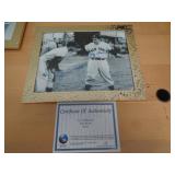 8X10 SIGNED PHOTO W CERT - DIMAGGIO & BERRA