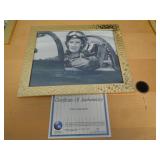 8X10 SIGNED PHOTO W CERT - TED WILLIAMS