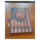 METAL MARINES SIGN - (BENT)