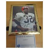 8X10 SIGNED PHOTO W CERT - JIM BROWN
