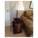 SIDE TABLE W LAMP / 55" T X 14" W X 22" L / OFF