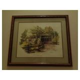 RAY DAY-OLD COVERED BRIDGE-#472/1000 21"X28"BMSW