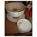 MIXED GLASSWARE / BIG BOWL IS MIKASA / K MIXED GLASSWARE / BIG BOWL IS MIKASA / K