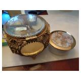 24KT GOLD PLATED JEWELRY BOX & CHOKIN BOX / DR