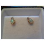 OPAL EARRINGS 14KT GOLD POSTS / DR