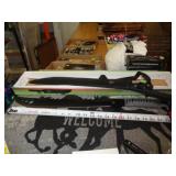 LARGE KNIFE W SHOULDER SLING SHEATH