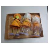 METAL & CERAMIC WITCH FIGURES / ONE CHIPPED