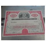 RAILROAD STOCK BONDS - ERIE 1962