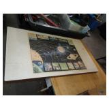 WOOD BOARD W PLANET SCENE