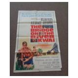 1963 MOVIE POSTER - THE BRIDGE ON THE RIVER KWAI