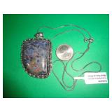GERMAN SILVER NECKLACE -  SODALITE