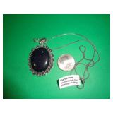 GERMAN SILVER NECKLACE - BLUE SUNSTONE