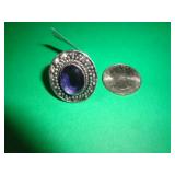 GERMAN SILVER RING - AMETHYST - SZ 6