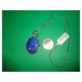 GERMAN SILVER NECKLACE -  LAPIS