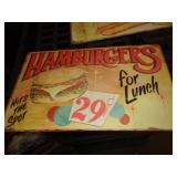 10X16 RETRO METAL SIGN - 29 CENT HAMBURGER