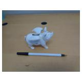 CAST IRON FLYING PIG BANK