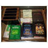 VINTAGE ATARI 4 GAMES & HOLDER