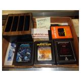 VINTAGE ATARI 4 GAMES & HOLDER
