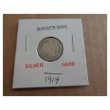 1914 BARBER DIME