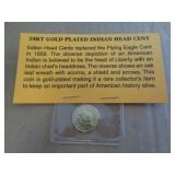 GOLD PLATED 1889 INDIAN HEAD CENT