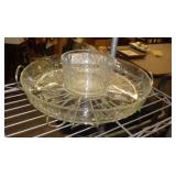 GLASS CHIP & DIP ON LAZY SUSAN