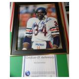 WALTER PAYTON  - 8X10 W CERT