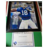 PEYTON MANNING  - 8X10 W CERT