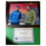 STAR TREK - SHATNER & NIMOY  - 8X10 W CERT