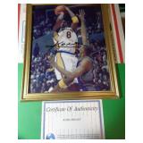 KOBE BRYANT - 8X10 SIGNED / FRAMED/ PIC / W CERT