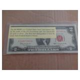 1963 RED SEAL $2 BILL