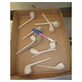 10 - ANTIQUE CLAY PIPES