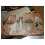 4 - BUDWEISER CLYDESDALE GLASSES