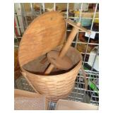 LONGABERGER SEWING BASKET W STAND / RK