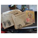 OLD NEWSPAPERS / 1938 MAG / ETC