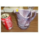 SLAG GLASS PITCHER / WINDMILL