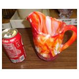 SLAG GLASS PITCHER / WINDMILL