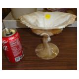 SLAG GLASS COMPOTE