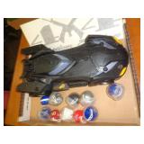 BATMAN CAR & MINI FOOTBALL HELMETS
