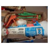 CAULKING GUN & MISC PAINT ITEMS