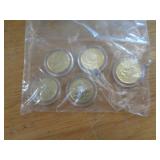 5 - PRESIDENTIAL $1 COINS