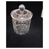 HEAVY HAWKES CRYSTAL COVERED JAR