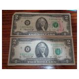 LOT OF 2 1976 $2 BILLS