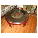 GLASS TOP ASIAN TABLE