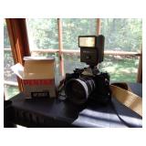 PENTAX 35MM CAMERA WITH EXTRAS