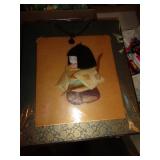 ASIAN ART YOUNG GIRL SITTING / APPEARS SILK